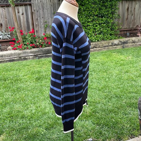 Simply Vera Wang Asymmetric Striped Pullover Sweater Women's Size XS - Picture 4 of 9